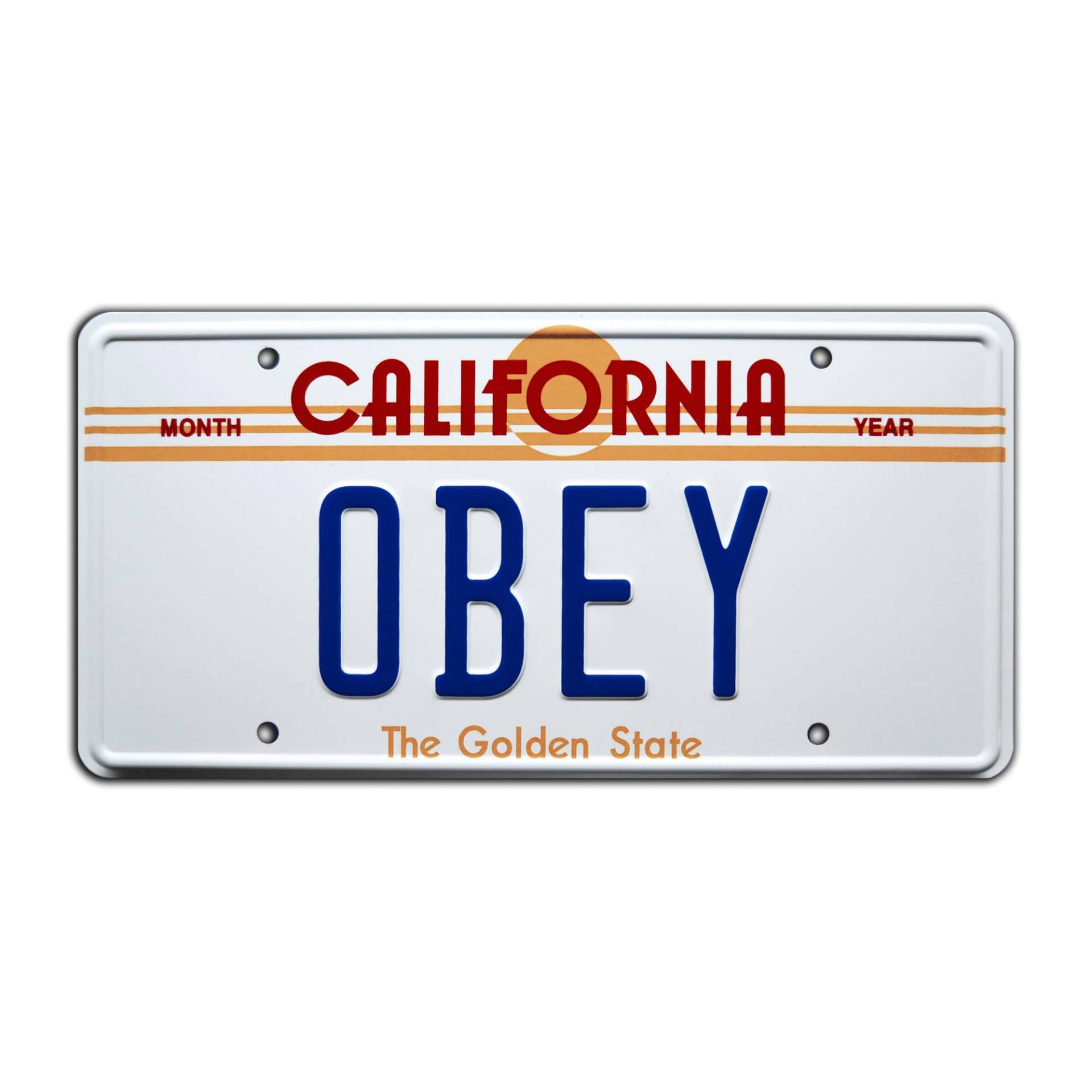 They Live | OBEY | Metal Stamped License Plate von Celebrity Machines