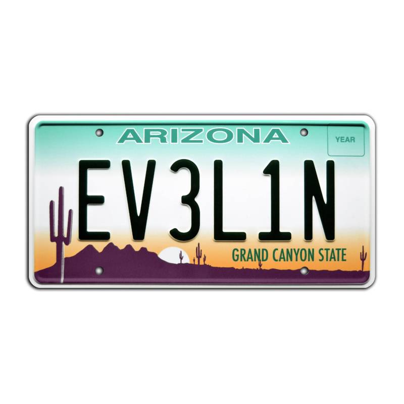 Twisted Metal | EV3L1N | Metal Stamped License Plate von Celebrity Machines