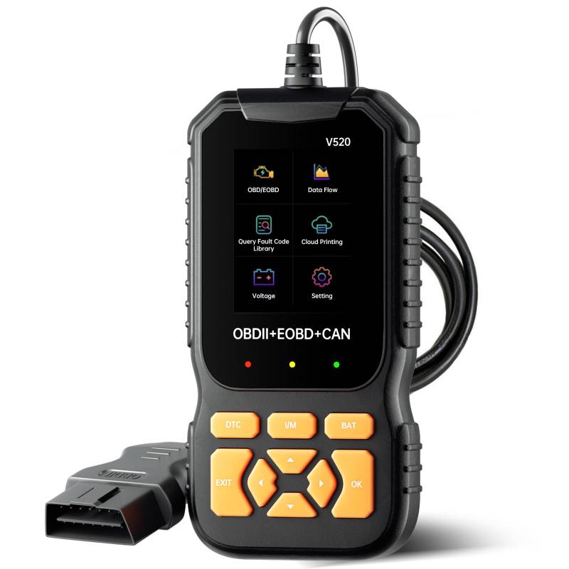 OBD2 Diagnosegerät Diagnose Auto Adapter, OBD EOBD Diagnose Fehlerspeicher Auslesen Lesen und Löschen von Fehlercodes, OBD2 Scanner mit Drucken über PC, Diagnosegerät für alle OBD II Protokoll Autos von Celeraur