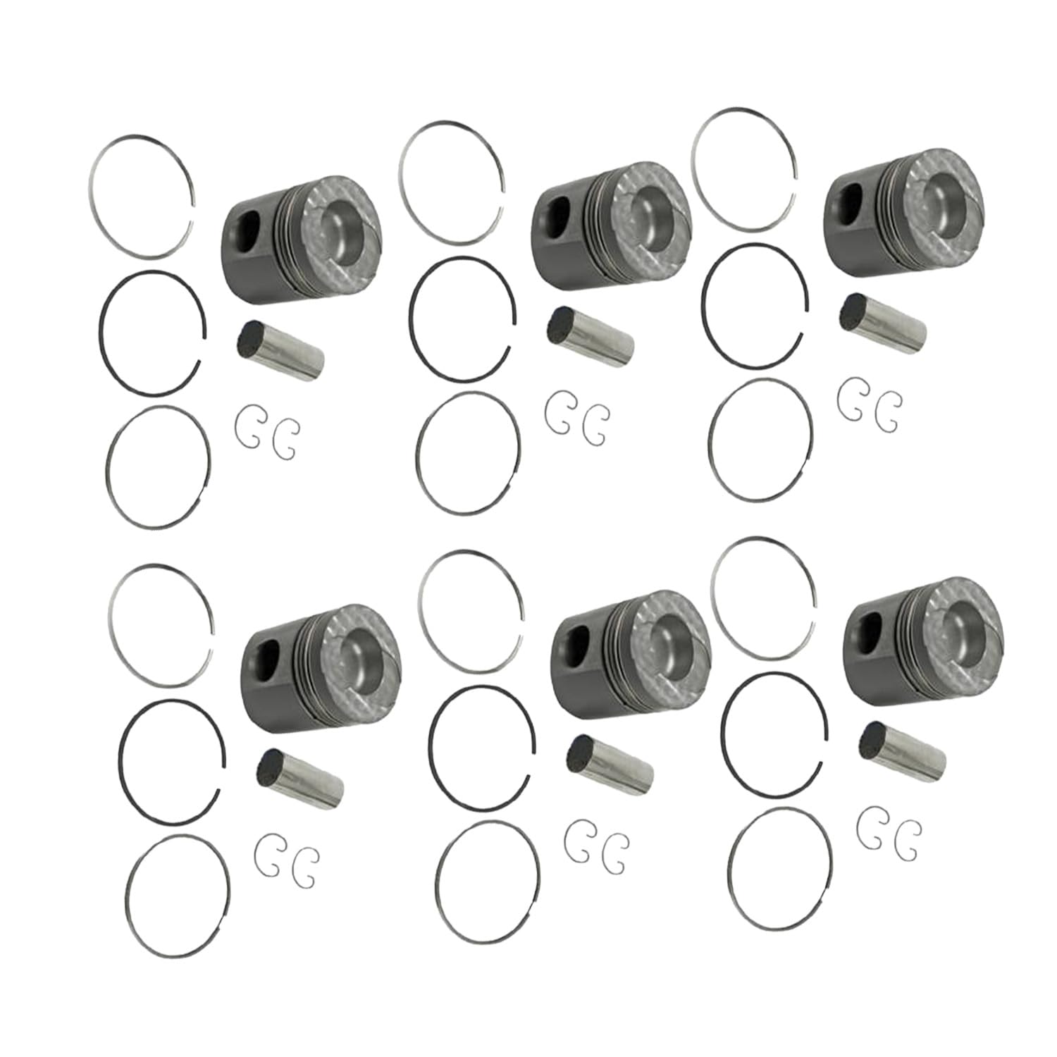 Celliparts ME072055 ME032871 Kolbenringe, kompatibel mit Mitsubishi Motor 6D15, 6 Stück von Celliparts
