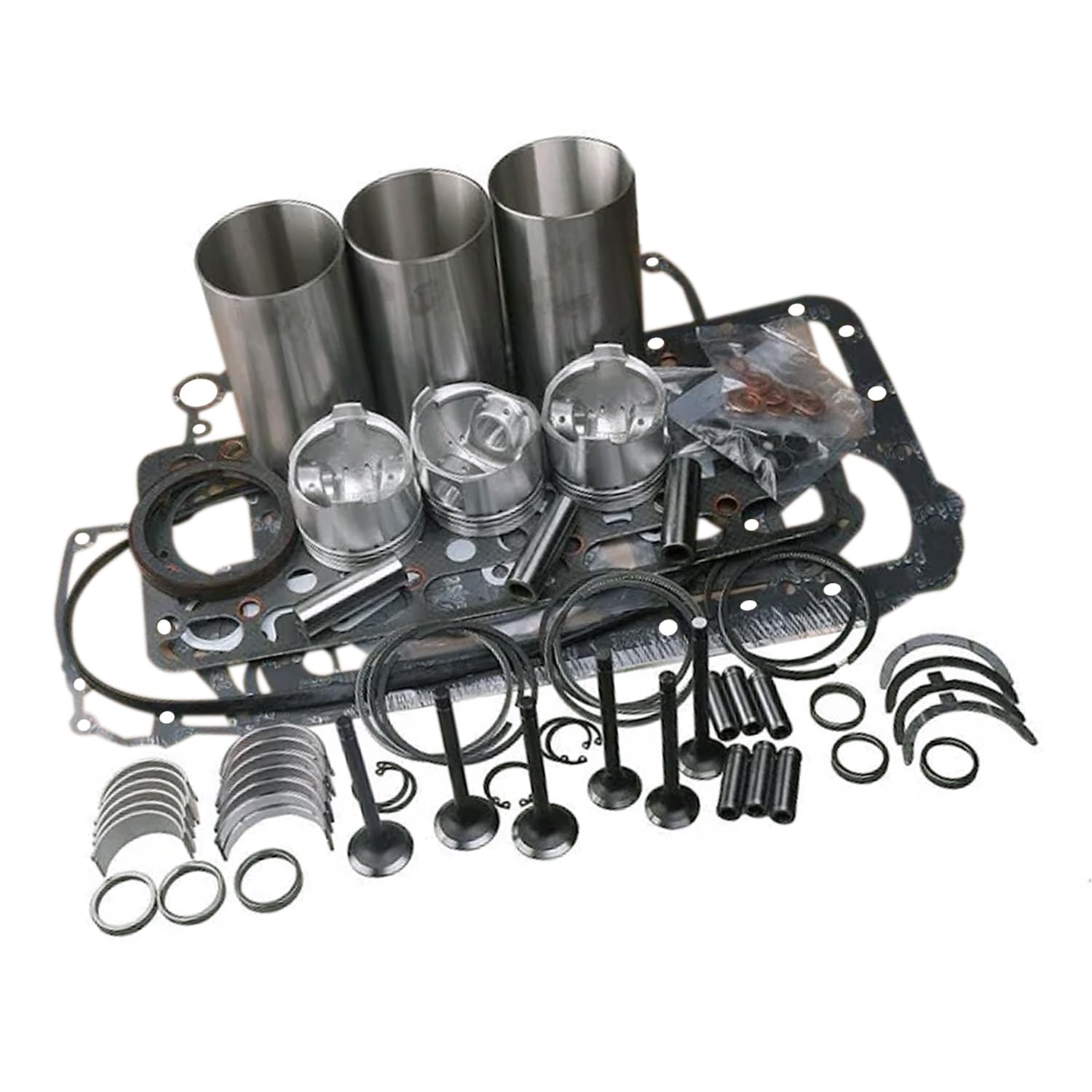 Celliparts Rebuild Kit 129002-22090 12900222090 Kompatibel mit Yanmar Motoren 3D84E-3E S3D84E-3B 3TNE84 3TNE84T Kompatibel mit Komatsu Kompaktlader SK05J-2 SK07-2 PC25-1 Stück von Celliparts