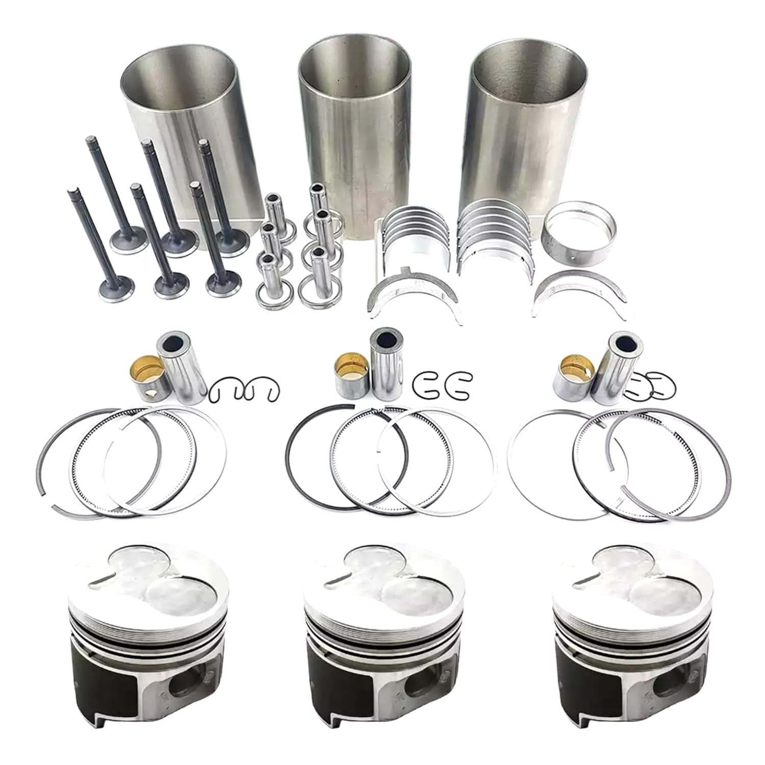 Celliparts Überholung Rebuild Kit Kompatibel mit Kubota Traktoren GB18 GB170 GB175 GB180 JB16 JB17X JB18 JB19X B21 B2100 B2230 B2320 B7500 B7510 B2601HSD B2601HSD X26600 BX2670 Motor D1005 von Celliparts