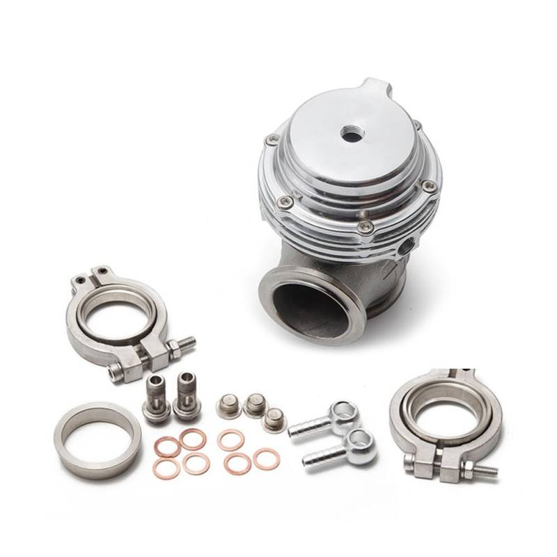 Cenei Universelle Automodifikation, 38 mm, Abgasüberdruckventil mit Turbolader, Externes Wastegate, V-Band, Angeflanscht, Schwarz von Cenei