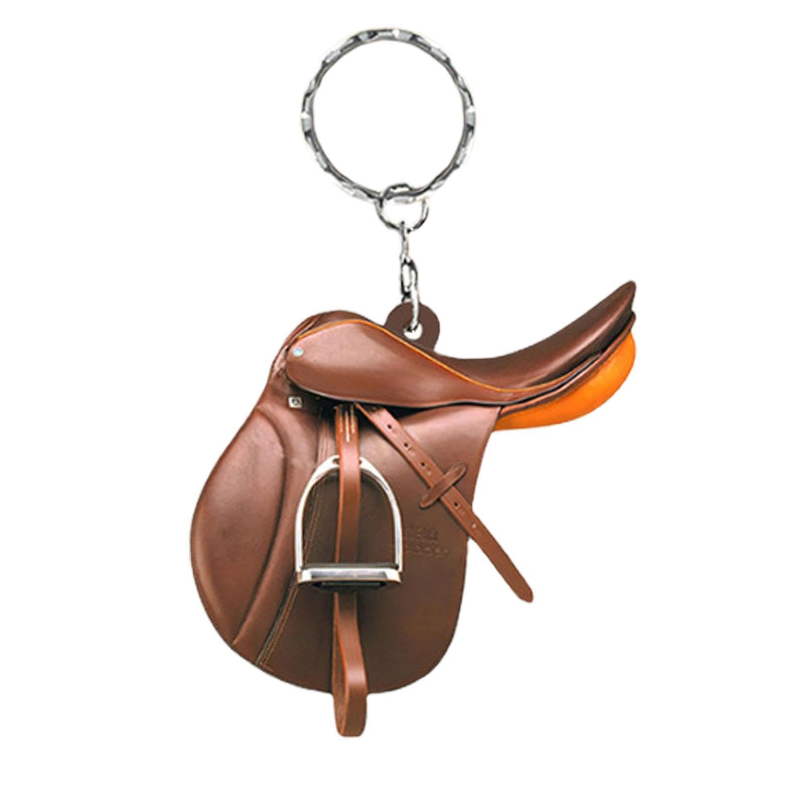 Ceolup Western Pferdesattel Hängeverzierung, Pferdesattel Schlüsselanhänger, Auto Dekoration Anhänger Arcylic Equestrian Decor Dekorative Behänge, handgefert, Ornament, Pferdeliebhaber, Geschenkidee von Ceolup