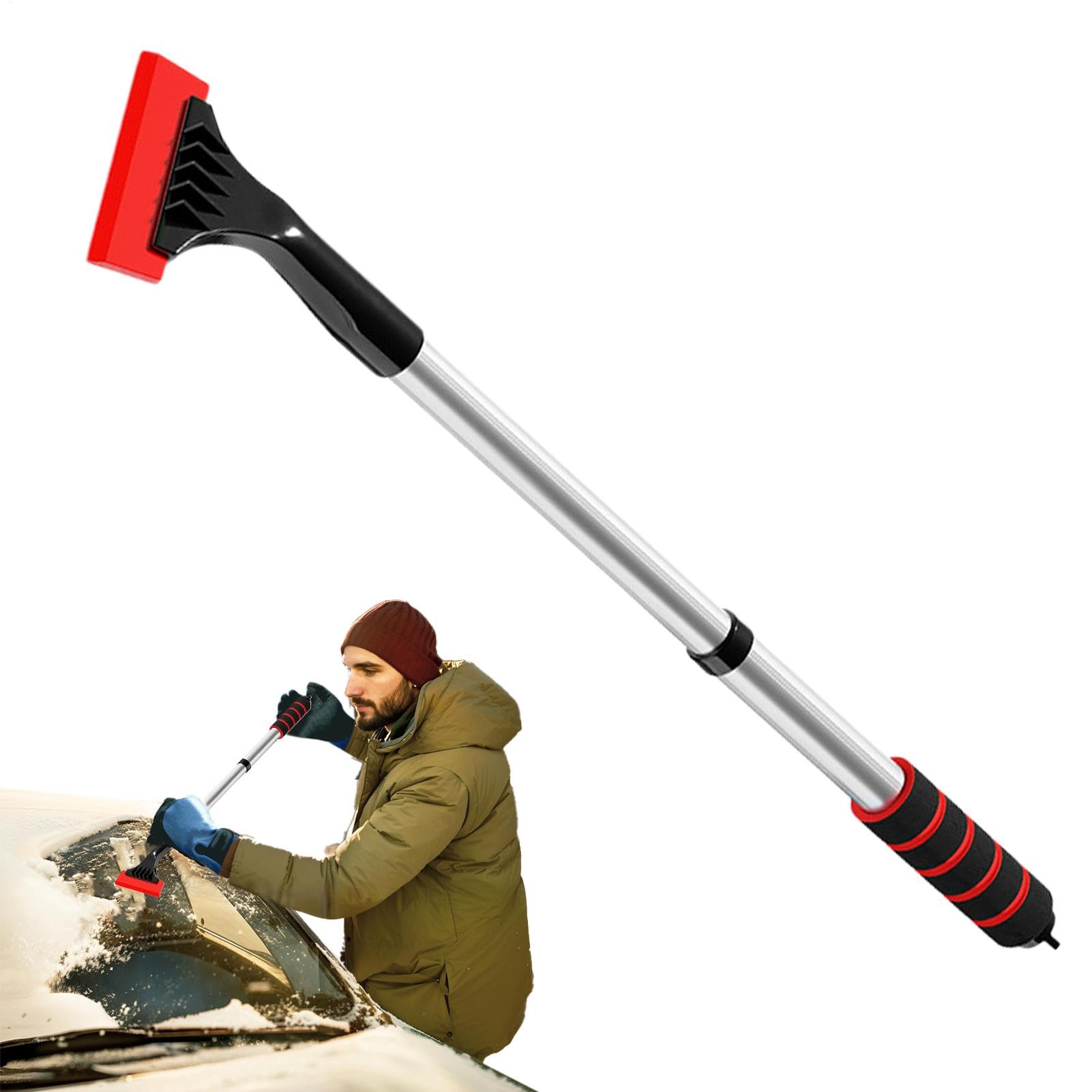 Ice Scraper, Extendable Automobile Scraper, Windshield Ice Scraper, Snow Removal Squeegee, Winter Window Snow Brush Tool, Automotive Ice Scraper, Extendable Ice Scraper Tool, Snow And Ice Removal von Ceprznvey