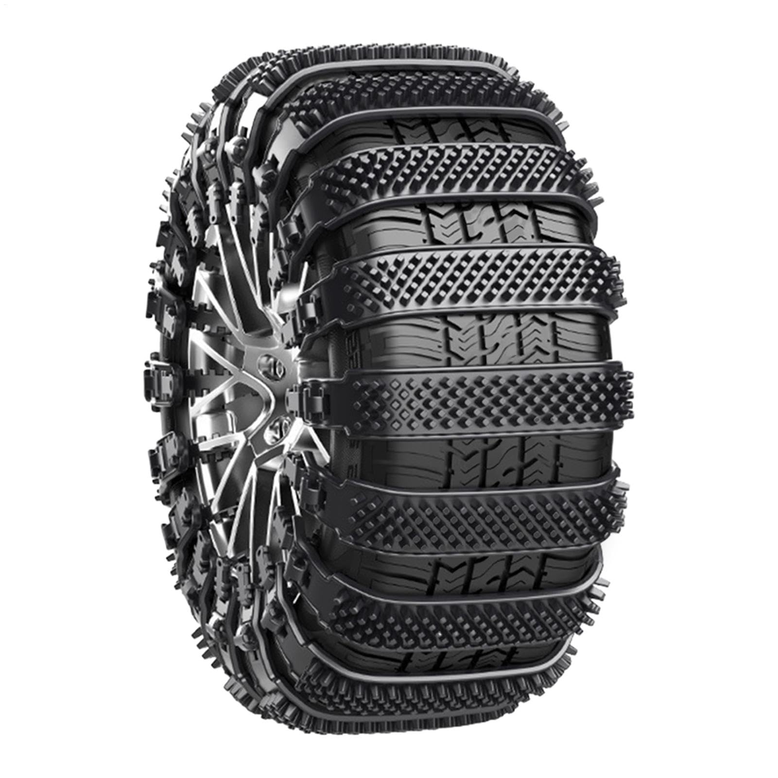 Snow Tire Chains, Winter Tire Chains, Anti-Slip Cable Chains, Tire Traction Chains, Set of 8 Anti-Slip Snow Tire Chains Adjustable Winter Security Chains with Cable Traction for Vehicles von Ceprznvey