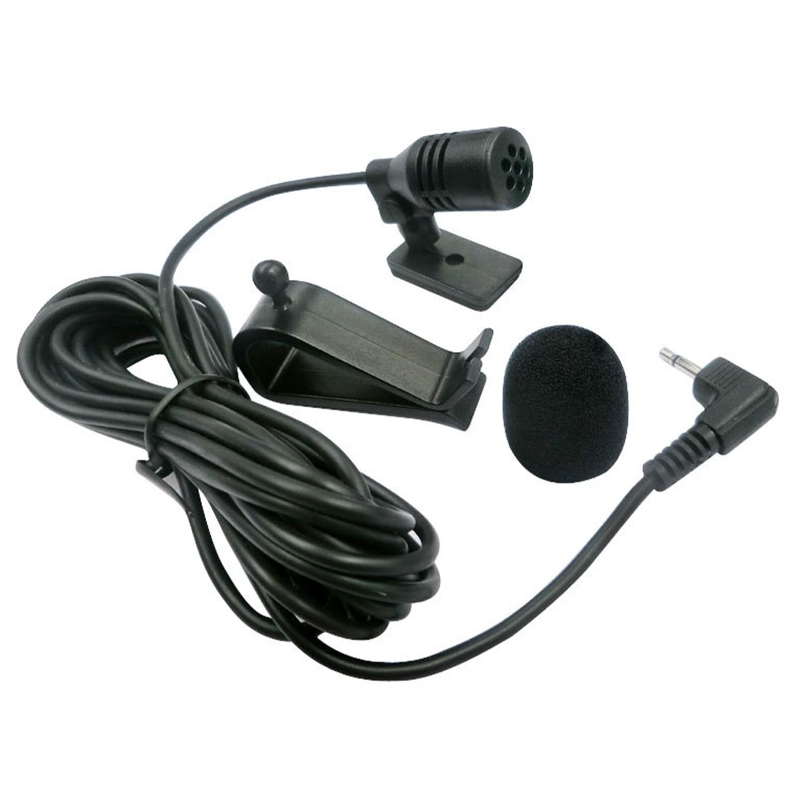 Cerioll Mikrofon 3.5mm, Mikrofon Autoradio, 3M Externe Mikrofon Montage, Schwarzes Externes Mikrofon, 3,5mm Mikrofon Mit Adapterkabel, Freisprech Mikrofon Sprechen Für Autoradio, GPS, DVD, Laptop von Cerioll