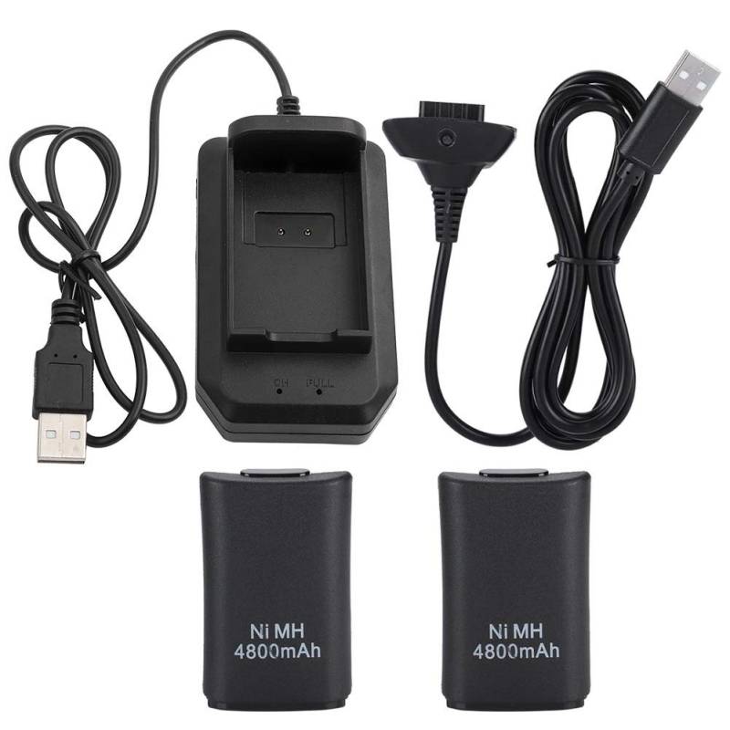 4800-mAh-Akku, Backup-Akku für 360-Controller-Ladepaket mit USB-Ladekabel von Cerlingwee