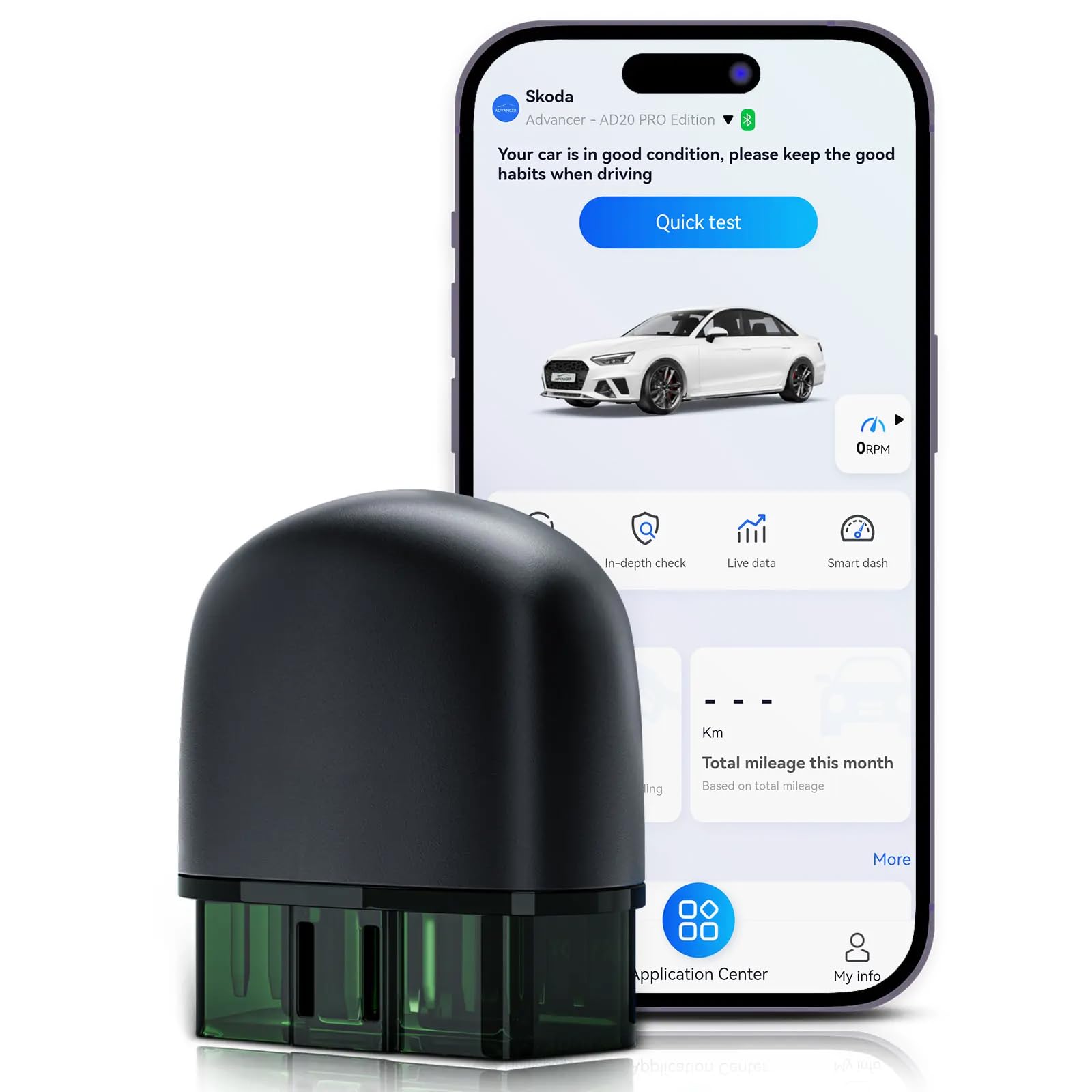 Cetoon OBD2 Diagnosegerät - OBD BT5.1 Adapter - Auto Diagnosegerät Scanner Tool für iPhone IOS Android Windows - OBDII Diagnosegerät Tester Stecker mit Vollen OBD2 Funktionen von Cetoon