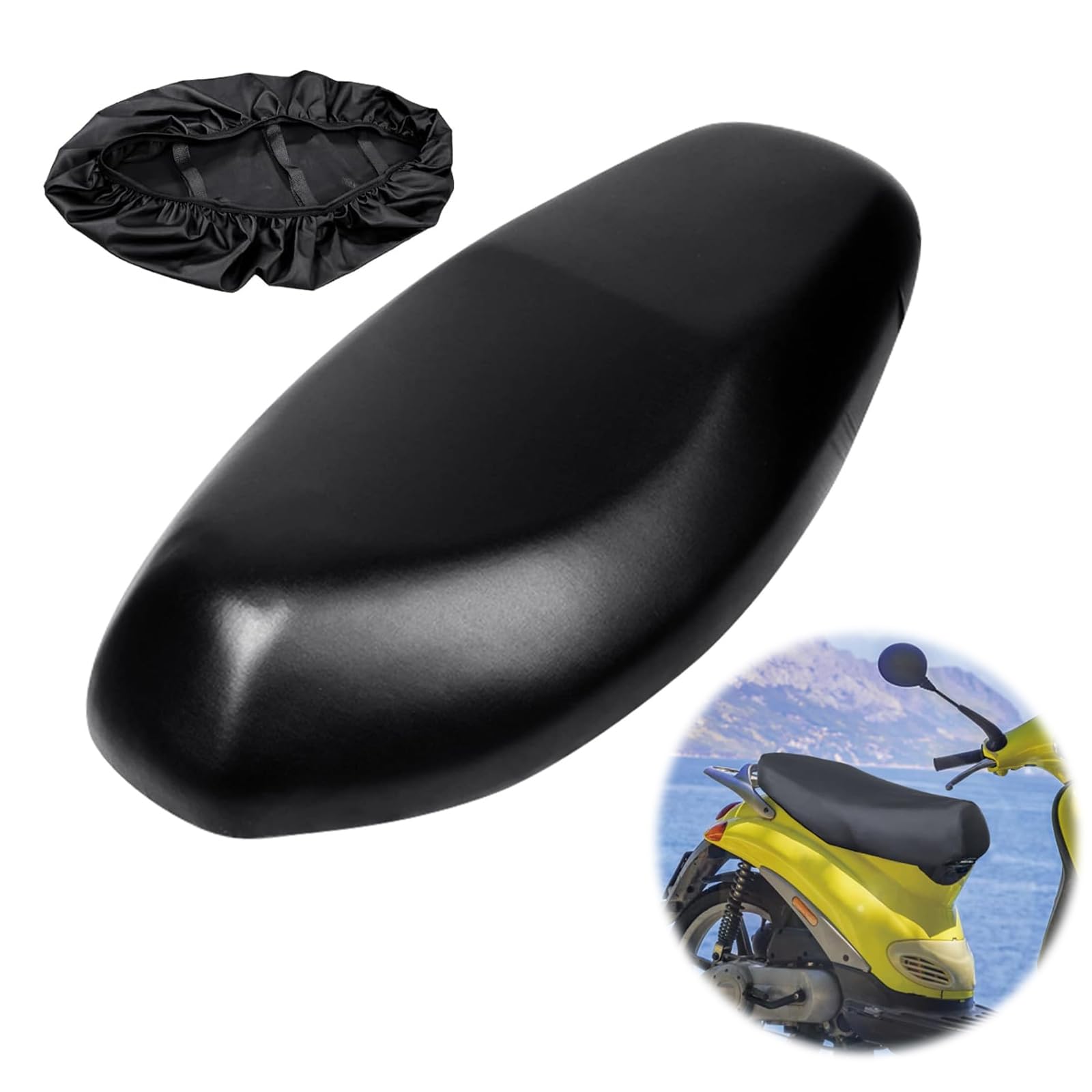 ChAusa Motorrad Sitzbezug Universal, Roller Sitzbezüge Wasserdicht, Elastische Sitzabdeckung, Regen Staub Sonnenschutz Sitzschutz, Moped Sitzbezug für Alle Arten von Motorrädern und Roller von ChAusa