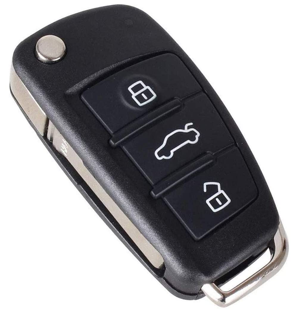 3 Tasten Autoschlüssel Hülle Schlüsselgehäuse für Audi A1 A3 A4 A6 Q1 Q3 Q5 Q7 S3 S4 S6 R8 TT,Schlüsselbox-Austausch von Chaexii