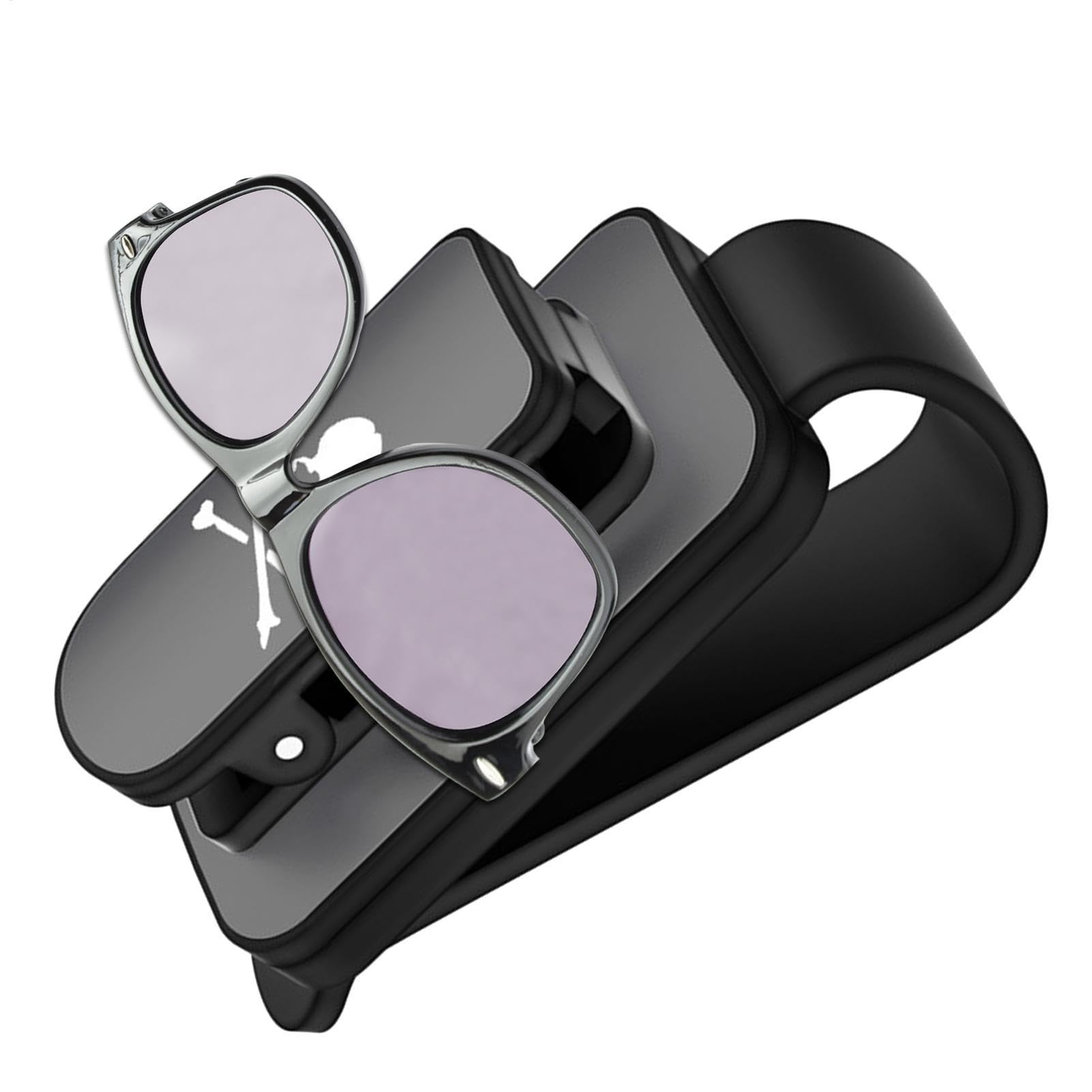 Chaies Sonnenbrille Clip für Autovisier, Brillenhalter für Auto | Sonnenbrillen Organizer Pad Car Visor Accessoires - Kompakter Brillenhalter für die meisten Fahrzeuge Automobil -Organisator von Chaies