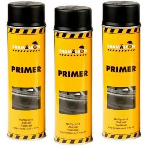 Chamäleon 1K Füller Spray 3X 500ml Schwarz Primer Grundierung Korrosionsschutz von Chamäleon