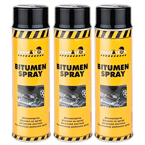 Chamäleon Bitumen Spray 3 x 500ml BITUM SCHWARZ UBS Schutz UNTERBODENSCHUTZ von Chamäleon