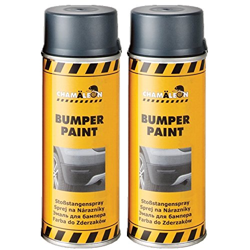 Chamäleon Bumper Paint Grau 2 x 400ml STOßSTANGENSPRAY Farbe Lack für Kunststoff von Chamäleon