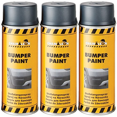 Chamäleon Bumper Paint Grau 6 x 400ml STOßSTANGENSPRAY Farbe Lack für Kunststoff von Chamäleon