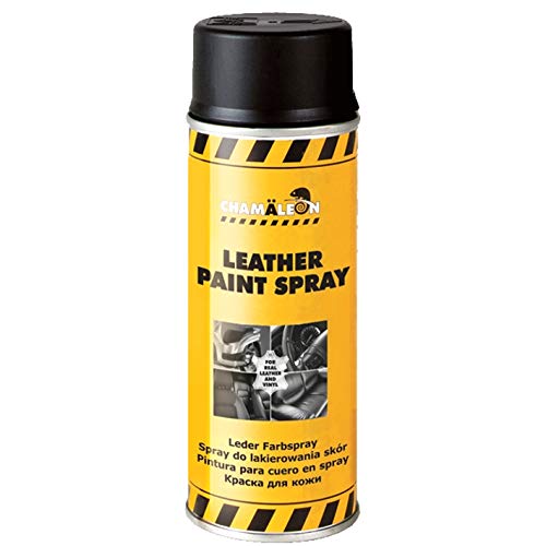 Chamäleon Lederfarbspray Lederfarbe Schwarz 1 x 400ml Lederspray Spray Leder Kunstleder von Chamäleon