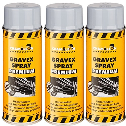 Chamäleon Premium Unterbodenschutz Sprühdose Bitumen Steinschlagschutz Versieglung Spray (grau, 3) von Chamäleon