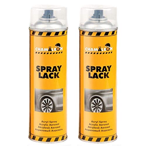 Chamäleon SPRAYLACK 2 x 500ml KLARLACK 1K Spray Reparatur ACRYL HS Lack Spot von Chamäleon