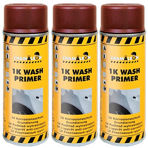 Chamäleon WASHPRIMER 1K Spray 6 x 400ml KORROSIONSSCHUTZ Etch Primer Säureprimer GRUNDIERUNG von Chamäleon