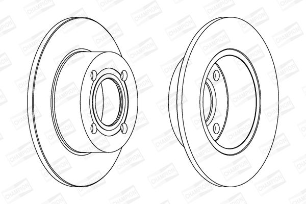 Bremsscheibe Hinterachse Champion 561312CH von Champion