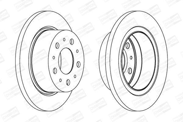 Bremsscheibe Hinterachse Champion 562629CH-1 von Champion