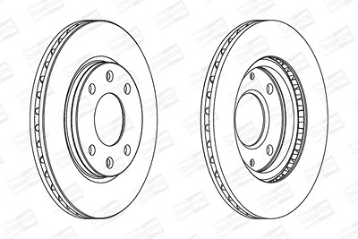 Champion Bremsscheibe [Hersteller-Nr. 561409CH] für Citroën, Lifan, Mega, Peugeot von Champion