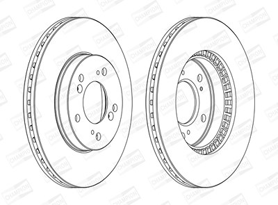 Champion Bremsscheibe [Hersteller-Nr. 562143CH] für Acura, Honda von Champion