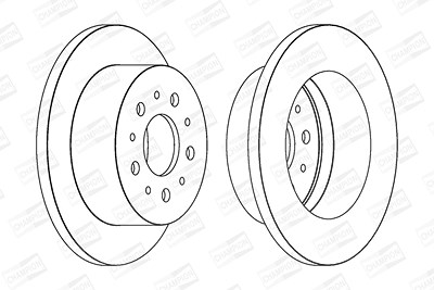 Champion Bremsscheibe [Hersteller-Nr. 562526CH] für Citroën, Fiat, Peugeot von Champion