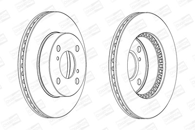 Champion Bremsscheibe [Hersteller-Nr. 562674CH] für Nissan, Suzuki von Champion