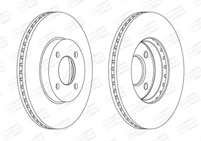 Champion Bremsscheibe [Hersteller-Nr. 562693CH] für BMW, Nissan von Champion