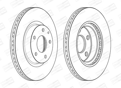Champion Bremsscheibe [Hersteller-Nr. 563119CH] für Mazda von Champion