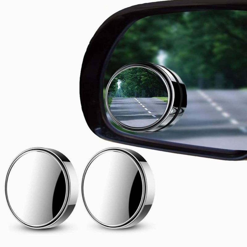 Changtai 2 Stück Toter Winkel Spiegel Auto, Universal 360° Drehbarer Blind Spot Spiegel Verstellbarer HD Konvex Rückspiegel Weitwinkelspiegel Selbstklebend Autozubehör für PKW SUV LKW von Changtai