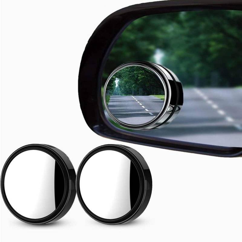 Changtai 2 Stück Toter Winkel Spiegel Auto, Universal 360° Drehbarer Blind Spot Spiegel Verstellbarer HD Konvex Rückspiegel Weitwinkelspiegel Selbstklebend Autozubehör für PKW SUV LKW von Changtai