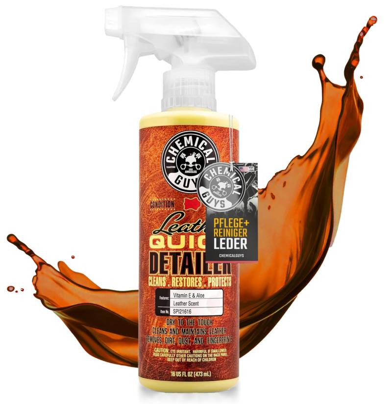 Chemical Guys® - Leather Quick Detailer SPI21616 - Lederpflege Auto & Lederreiniger, pflegt & reinigt alle Lederarten für Intensive Farbe & natürliche Glätte, 473ml von Chemical Guys