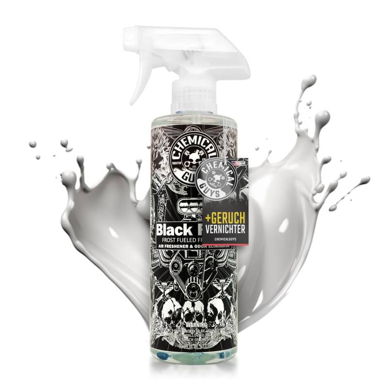 Chemical Guys AIR_224_16 Black Frost Lufterfrischer und Geruchsbeseitiger, ideal für Autos, LKWs, SUVs, Wohnmobile, Zuhause, Büro, Schlafsaal und mehr), 473 ml von Chemical Guys