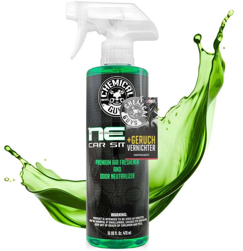 Chemical Guys New Car AIR_101_16 Premium-Lufterfrischer und Geruchsbeseitiger, langanhaltender Duft, ideal für Autos, LKWs, SUVs, Wohnmobile und mehr, 473 ml von Chemical Guys