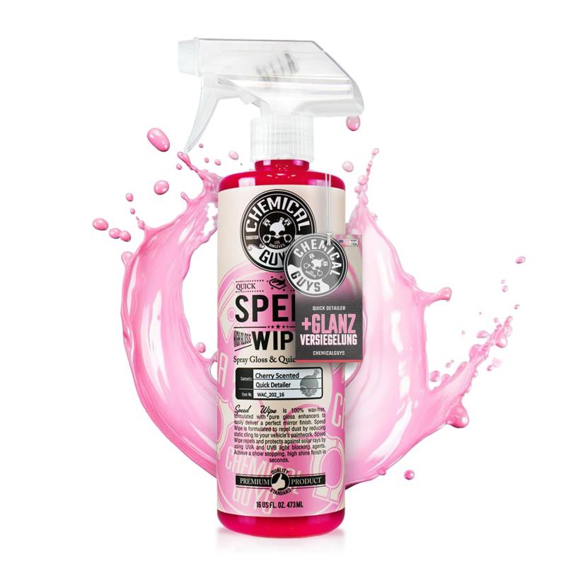 Chemical Guys WAC_202_16 Speed Wipe Quick Detailer, sicher für Autos, LKWs, SUVs, Motorräder, Wohnmobile und mehr, 473 ml, Kirschduft von Chemical Guys