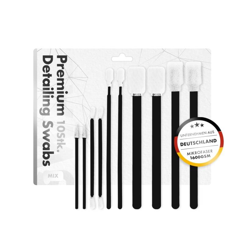 chemicalworkz® Detailing Swabs Set | Reinigungstupfer, Mehrzweck-Schaumstoffspitze, Schaumtupfer-Set für Autodetaillierung, Kamera, optische Linse, Kunst und Handwerk, Malerei, Drucker | 10-teilig von Chemicalworkz