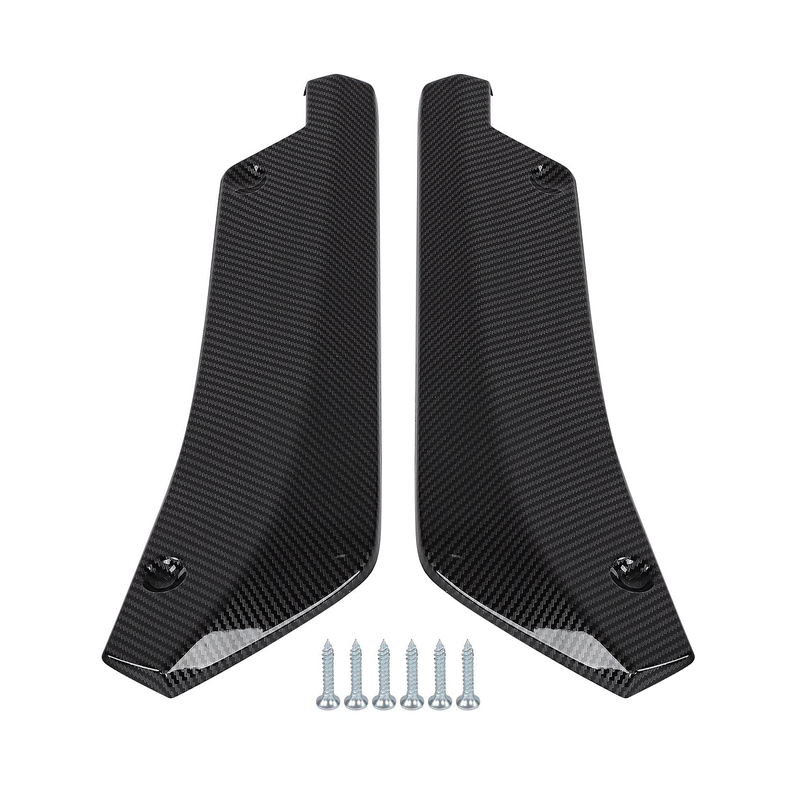 2PCS Universal-Heckstoßstangen-Lippendiffusor-Splitter Canard-Schutz, Heckstoßstangen-Canard-Diffusor, Heckstoßstangen-Diffusor-Spoiler für Autos, Valence Lip Carbon Fiber Style von ChengyuWei