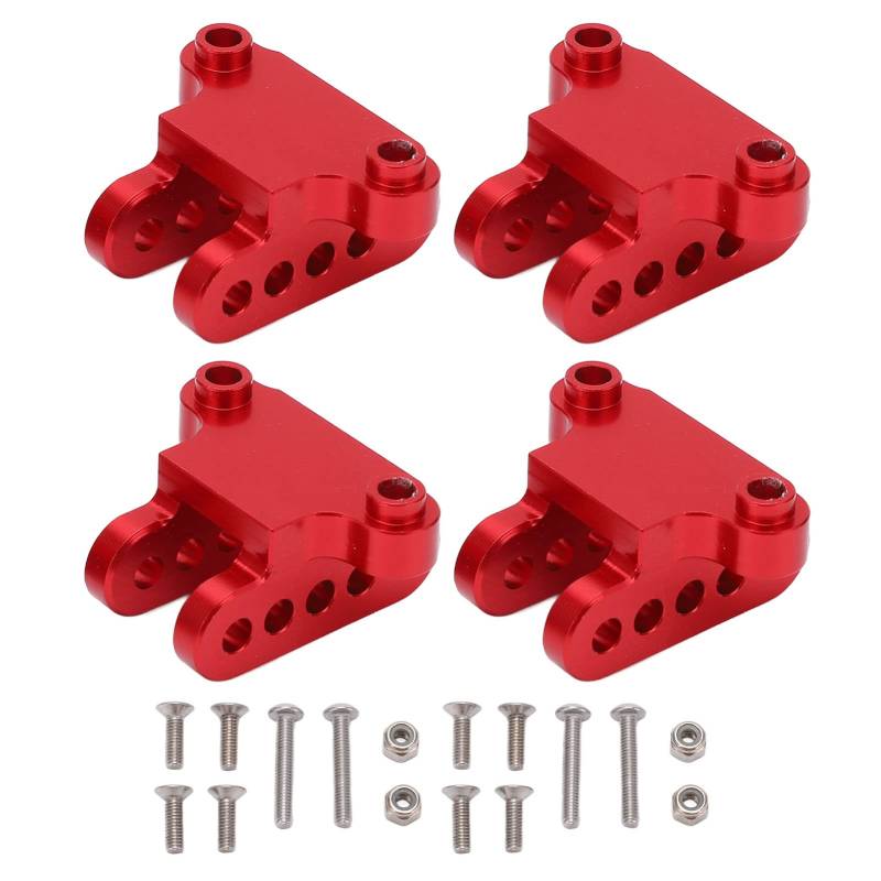 2er-Pack RC-Verbindungshalterung, untere Stoßdämpferhalterung für die Vorder- und Hinterachse für LOSI 1/8 LMT SOLID AXLE Monster Truck, RC-Stoßdämpferhalterung für (Rot) von ChengyuWei