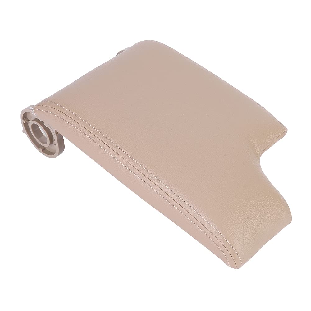 ChengyuWei Autokonsolen-Armlehnen-Abdeckungspolster – Kunstleder für Komfortables Fahren, geeignet für E46 1999–2004 (Beige) von ChengyuWei