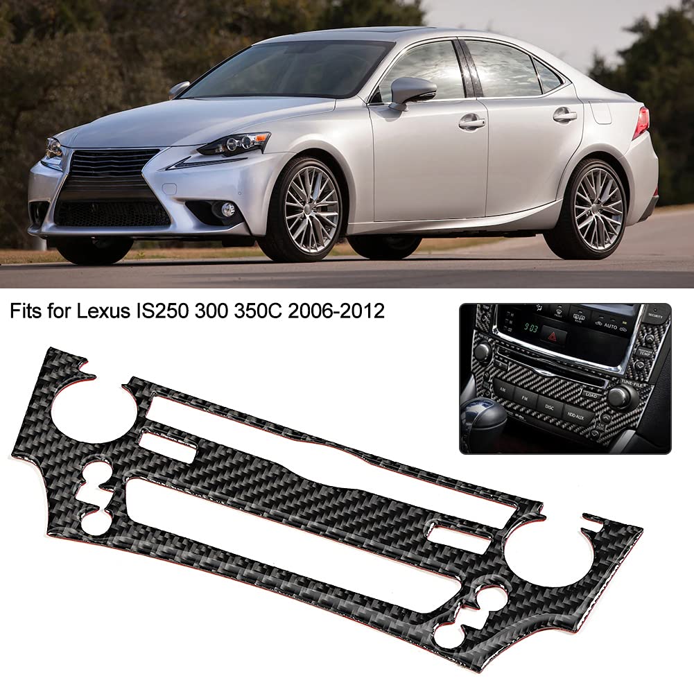 ChengyuWei CD-Panel-Verkleidung aus Kohlefaser für IS250 IS300 IS350C 2006–2012 – leicht und Kratzfest – Innenzubehör von ChengyuWei
