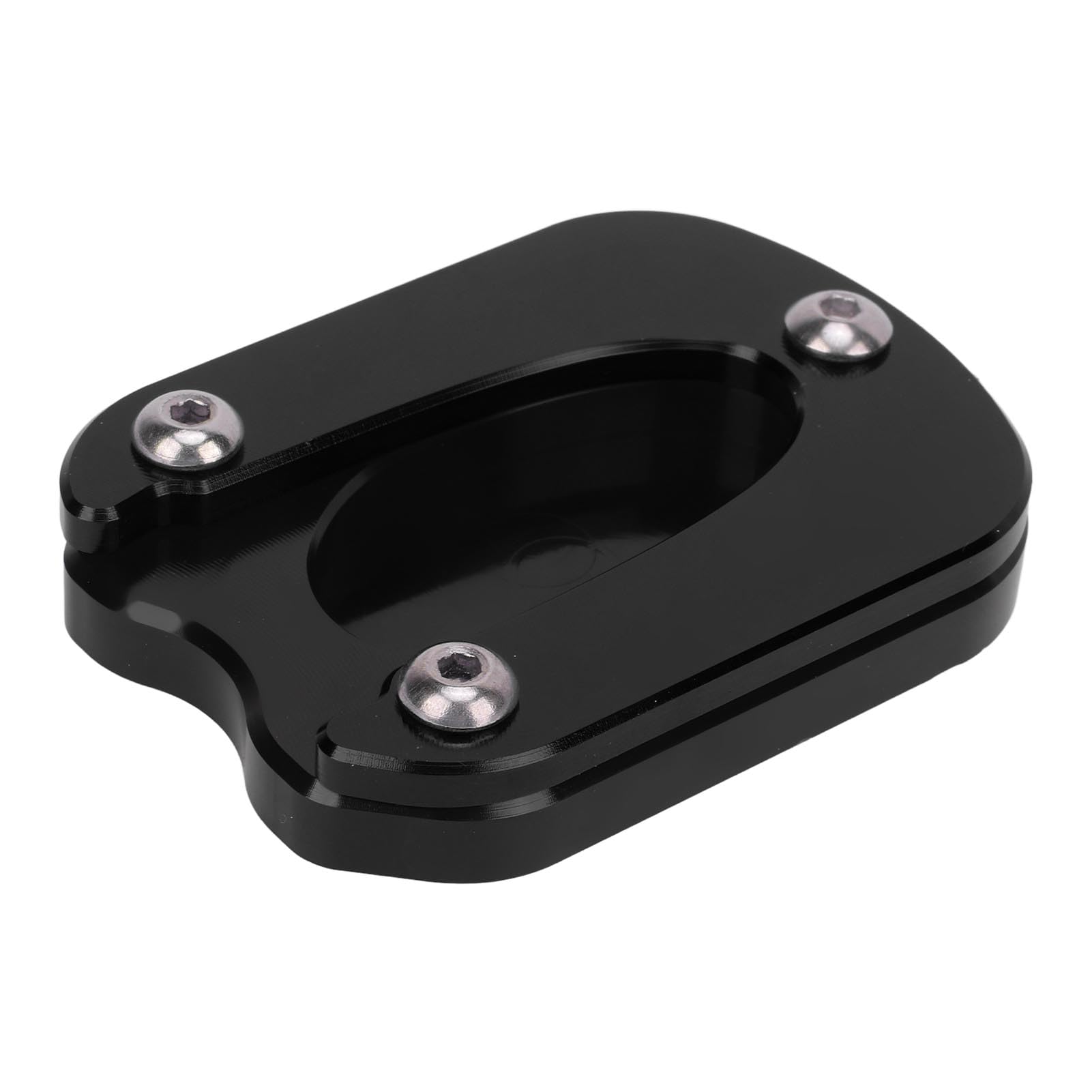 ChengyuWei Motorrad Kickstand Pad CNC Aluminium Installieren Fußstütze Stabilität für Enfield Meteor 350 (Black) von ChengyuWei