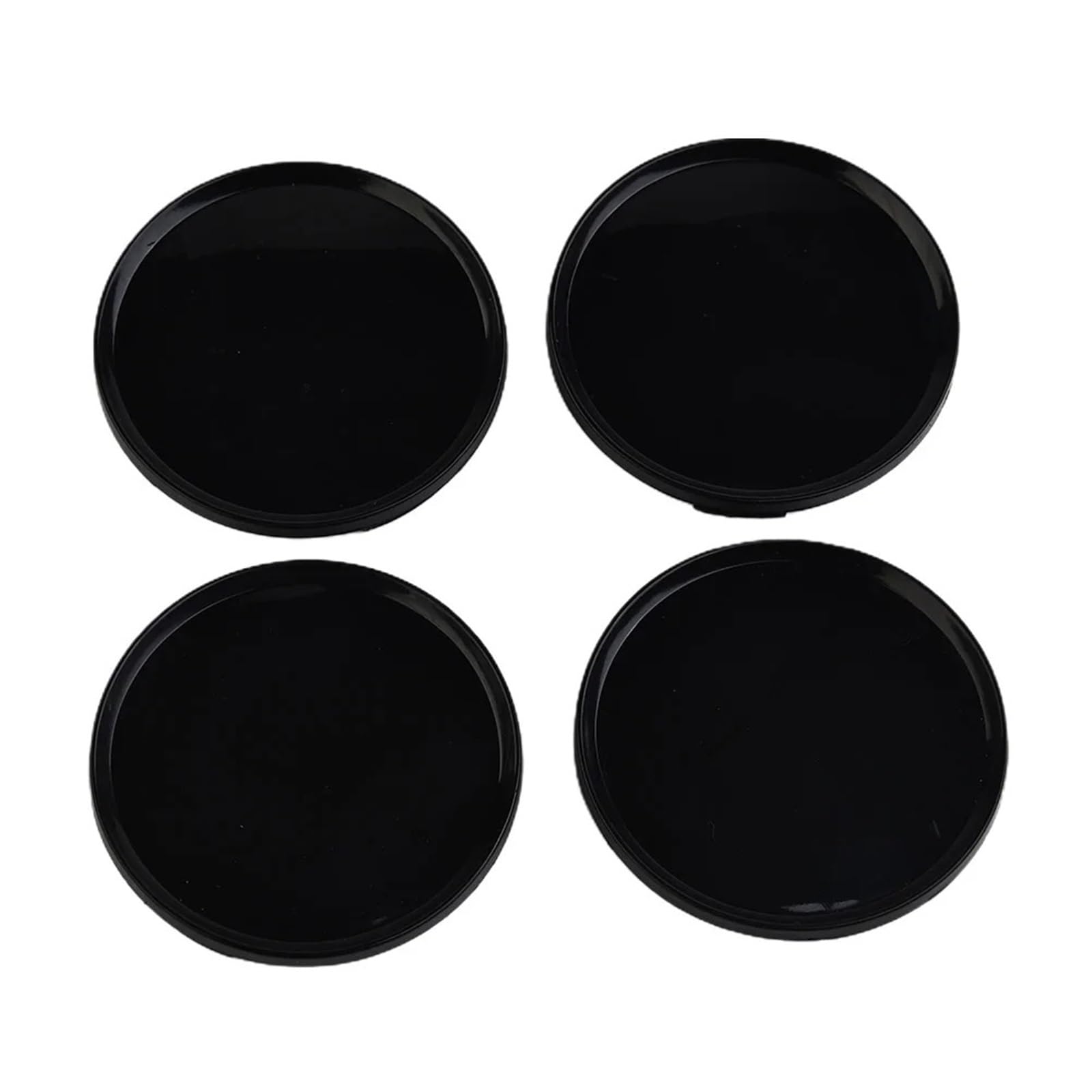 4 STÜCKE 63mm 58mm Auto Fahrzeug Radnabenmitte Kappe Abdeckung Set ABS Modifikation Zubehör for Auto LKW Schwarz Splitter(Black) von Chenhj