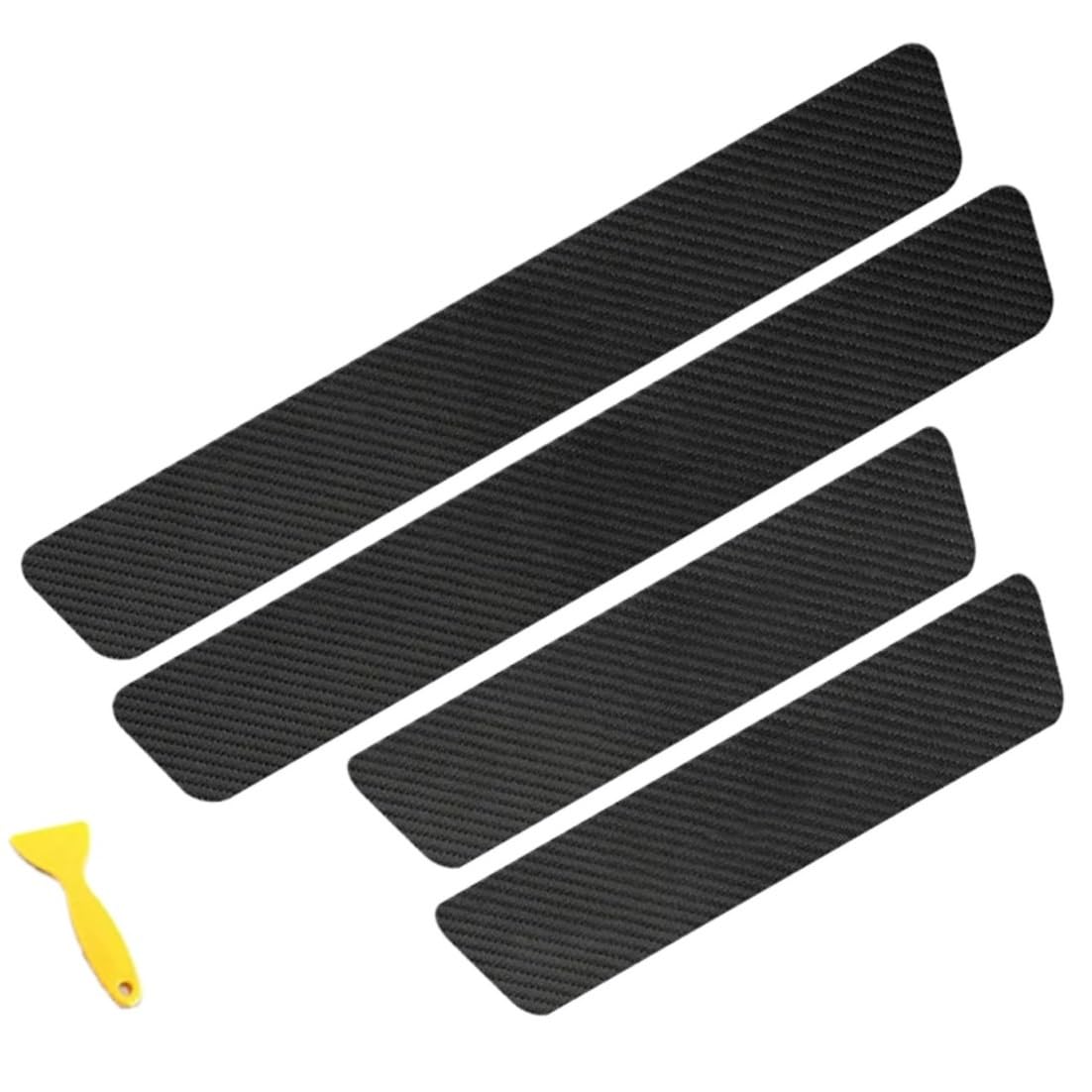 4 Stücke Dicke Auto Tür Platte Schutz Aufkleber Carbon FiberLeather Auto Aufkleber Schwelle Abnutzung Abdeckung Anti Scratch Aufkleber von Chenhj