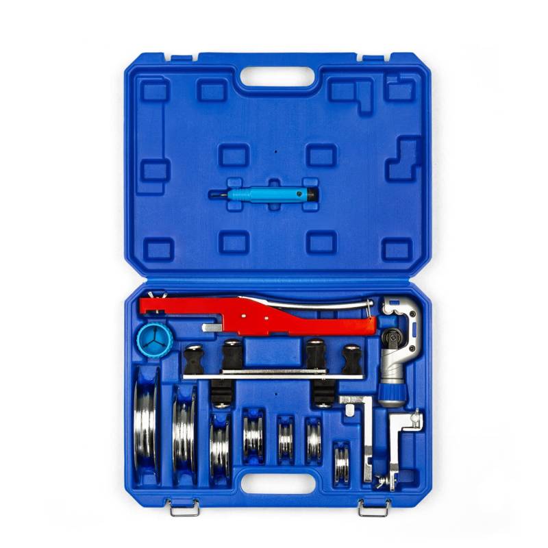 Cherbowing Rohrbieger Rohrbiegemaschine von Kupferrohre und Bremsleitungen manuell mit Rohrschneider Entgrater für Klimaanlage Biegezange Bremsleitung Biegewerkzeug 1/4"- 7/8" bis 90 Winkel von Cherbowing