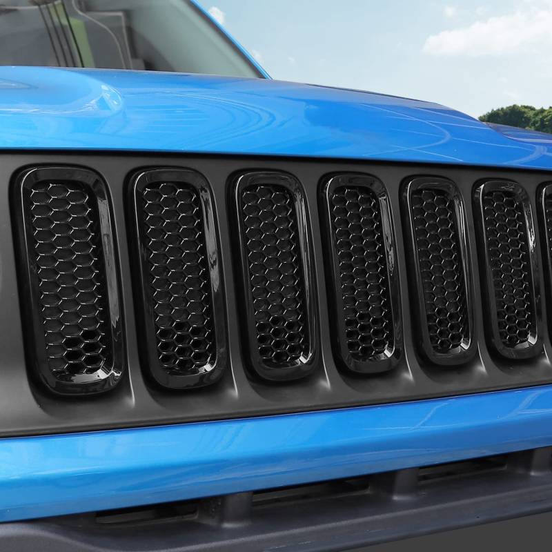 CheroCar Für Renegade Grilleinsätze, Frontgrill-Schutzabdeckung, passend für Jeep Renegade 2016–2018 von CheroCar