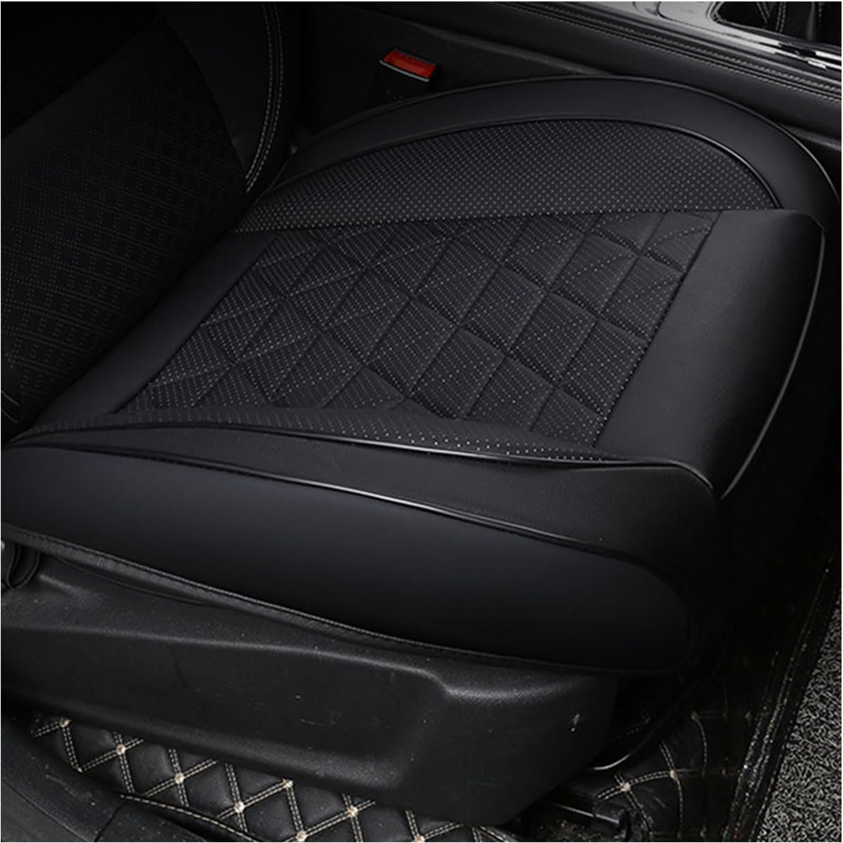 Chifeng 2 Stück Sitzbezüge Wasserdichter PU-Leder Sitzauflage Auto Sitzschoner Universal Kompatibel Für Audi A6 Q3 Q5 Q7 von Chifeng