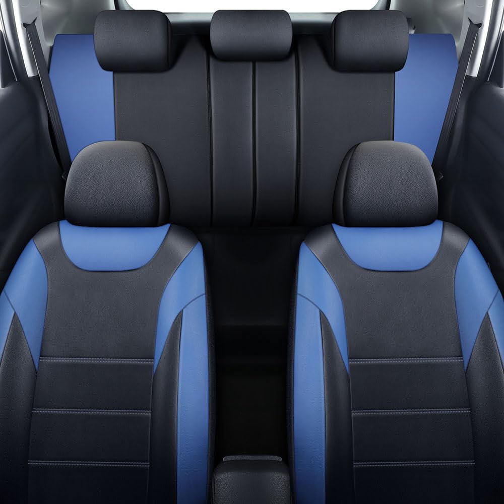 Chifeng 5 Sitz Multi-Color Kunstleder Auto Sitzbezug für VW Amarok Bora golf (2005-2014) golf plus golf SV Jetta Passat (2005-2014) Polo Tiguan (BLAU) von Chifeng